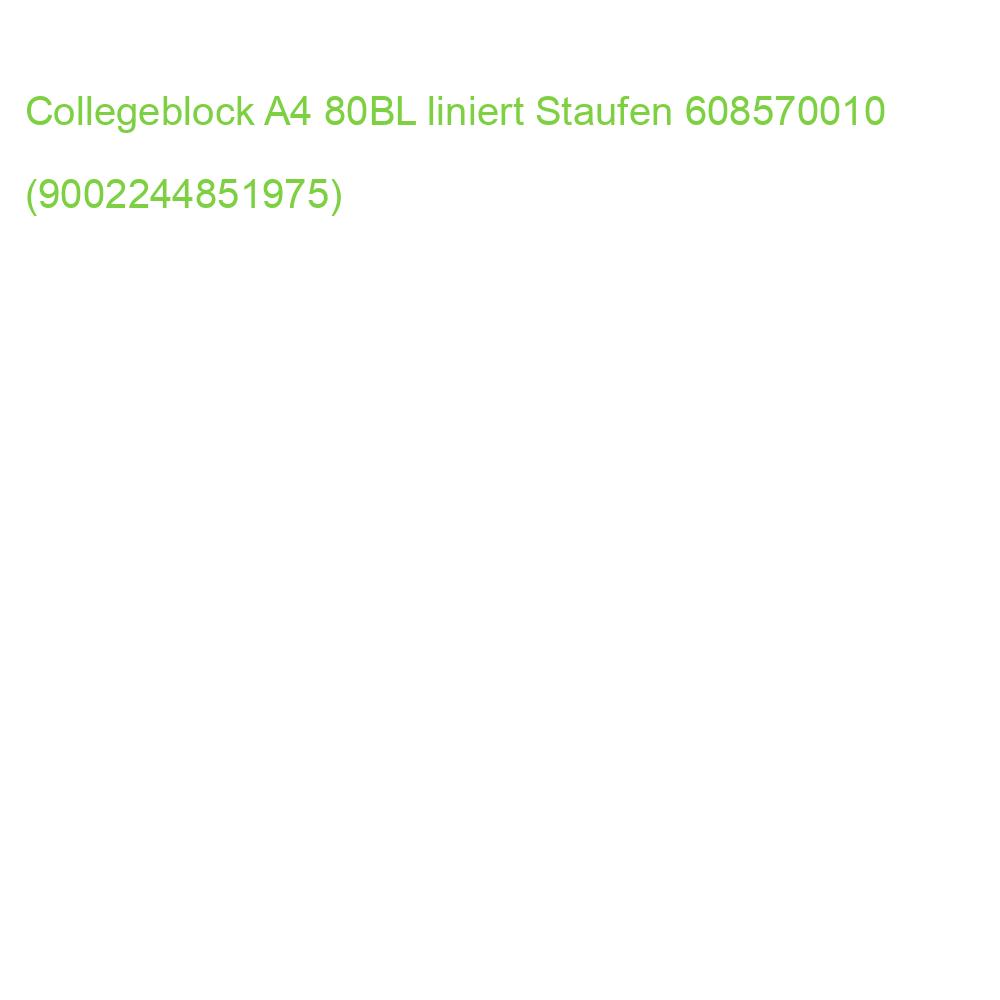 Collegeblock LIN21 A4, 80 Blatt 70 g qm liniert STAUFEN GREEN 608570010 (9002244851975)