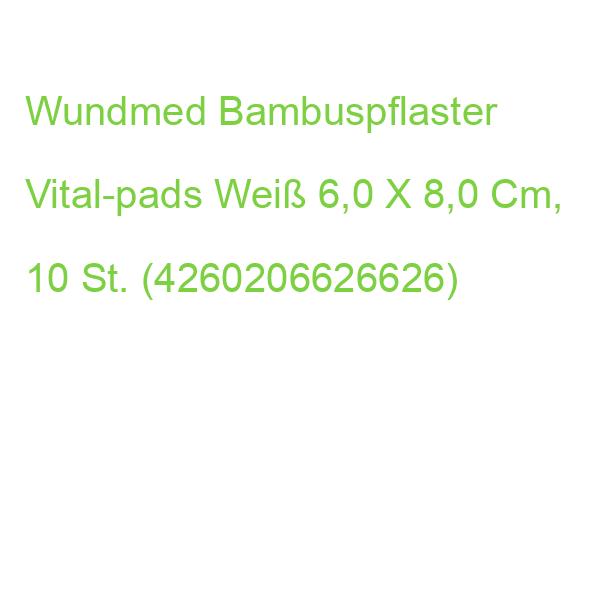 Wundmed Bambuspflaster Vital-pads 02-129 Weiß 6,0 X 8,0 Cm, 10 St. (4260206626626)