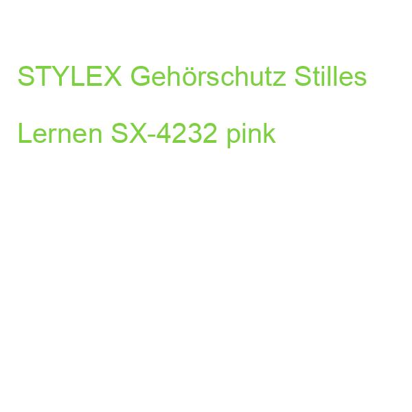 STYLEX Gehörschutz Stilles Lernen SX-4232 pink