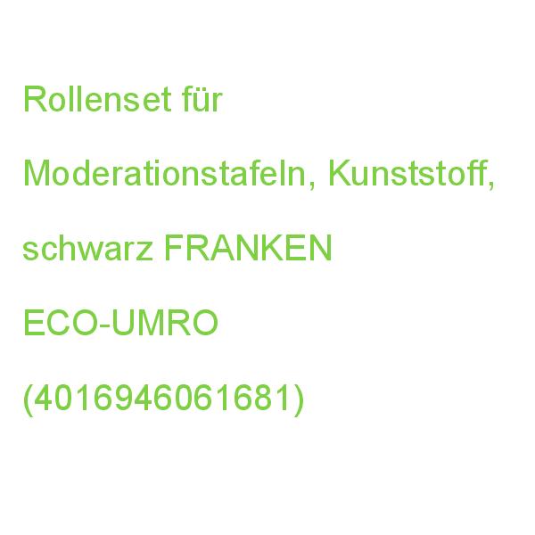 Rollenset für Moderationstafeln, Kunststoff, schwarz FRANKEN ECO-UMRO (4016946061681)