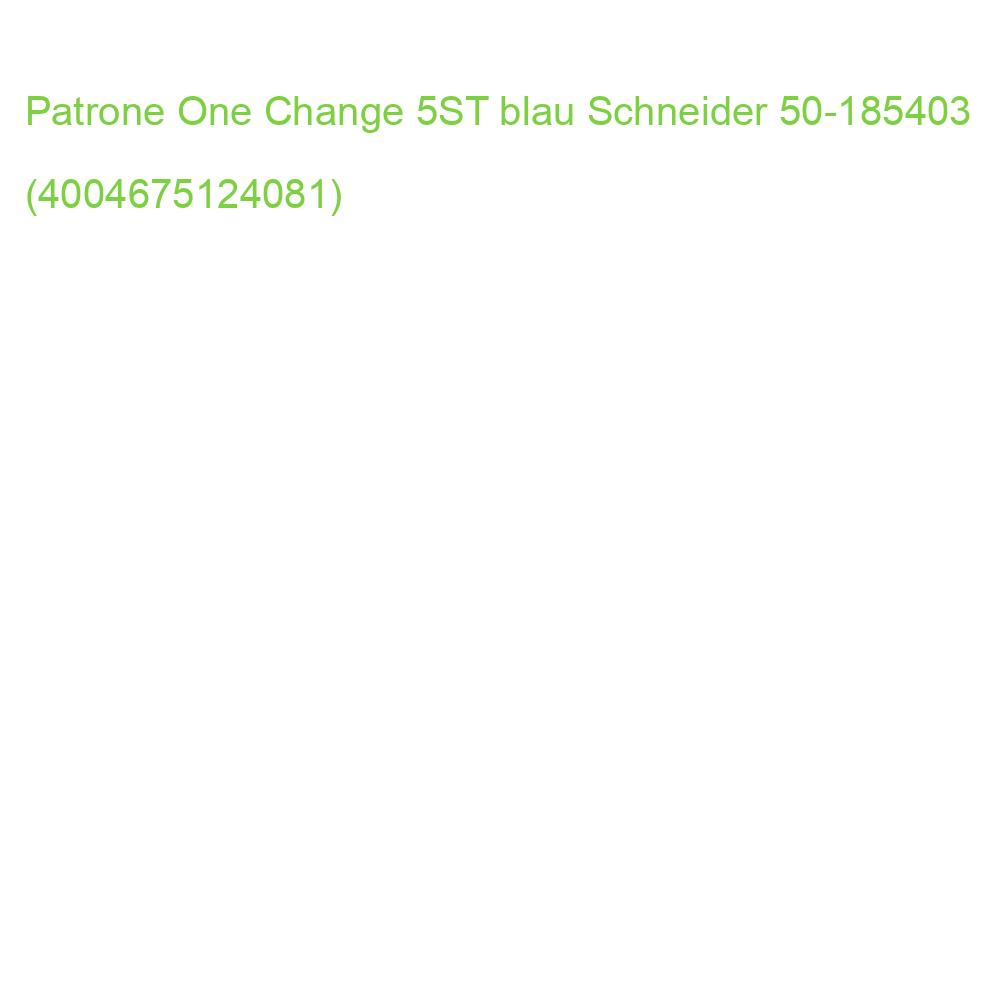 Patrone One Change 5ST blau Schneider 50-185403 (4004675124081)