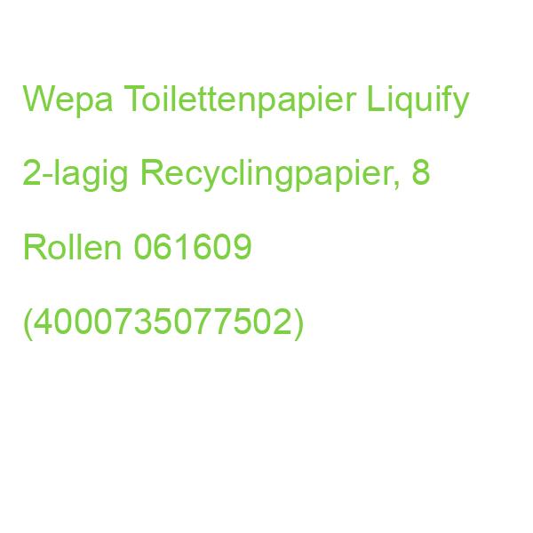 Wepa Toilettenpapier Liquify 2-lagig Recyclingpapier, 8 Rollen 061609 (4000735077502)