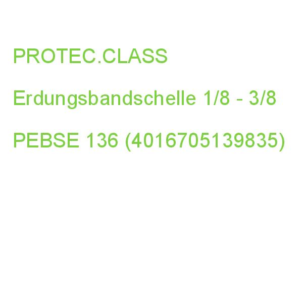Erdungsbandschelle 1/8 - 3/8 PROTEC.CLASS PEBSE 136 (4016705139835)