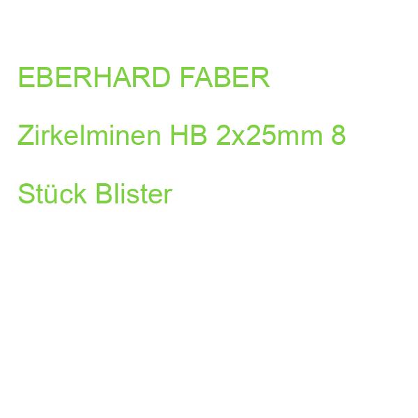 EBERHARD FABER Zirkelminen HB 2x25mm 8 Stück Blister