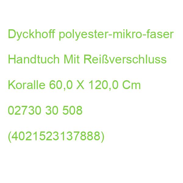 Dyckhoff polyester-mikro-faser Handtuch Mit Reißverschluss Koralle 60,0 X 120,0 Cm 02730 30 508 (4021523137888)