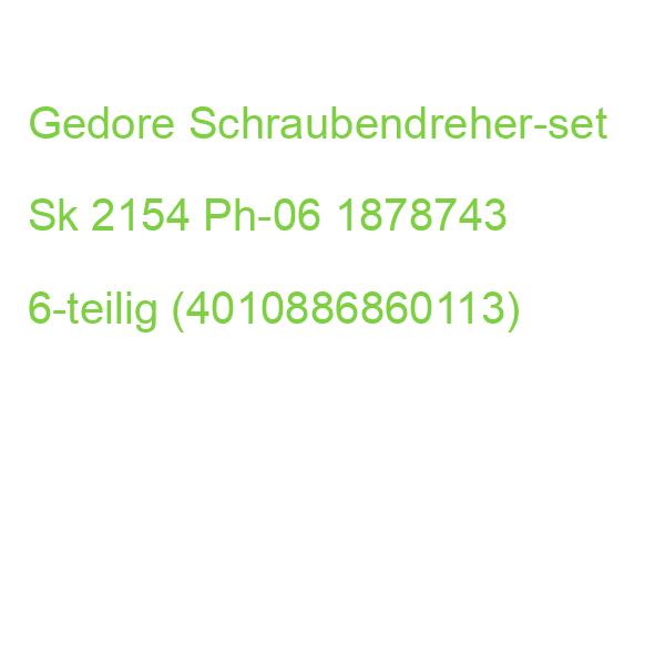 Gedore Schraubendreher-set Sk 2154 Ph-06 1878743 6-teilig (4010886860113)