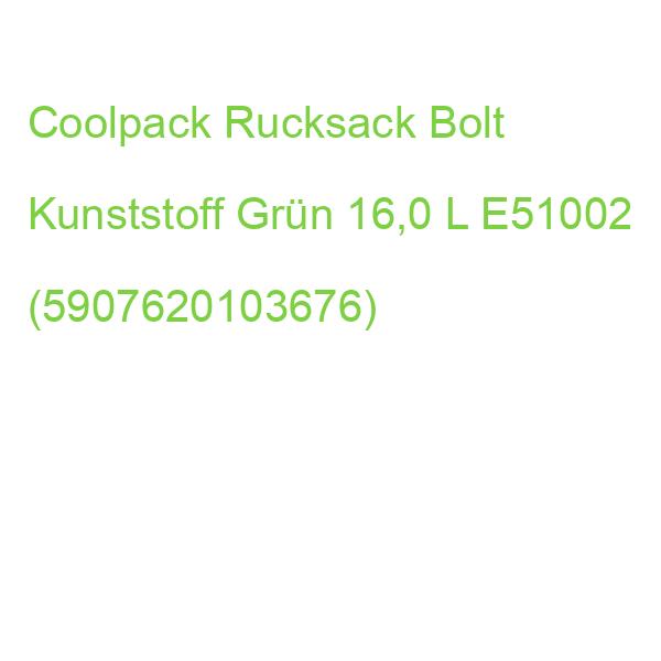Coolpack Rucksack Bolt Kunststoff Grün 16,0 L E51002 (5907620103676)
