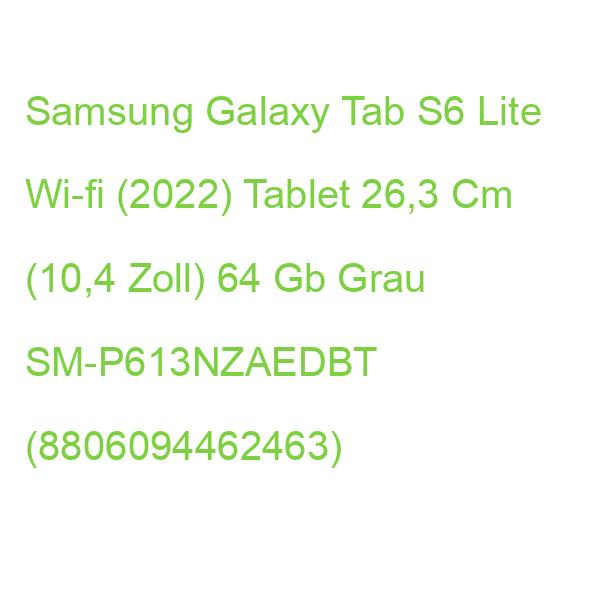 Samsung Galaxy Tab S6 Lite Wi-fi (2022) Tablet 26,3 Cm (10,4 Zoll) 64 Gb Grau SM-P613NZAEDBT (8806094462463)