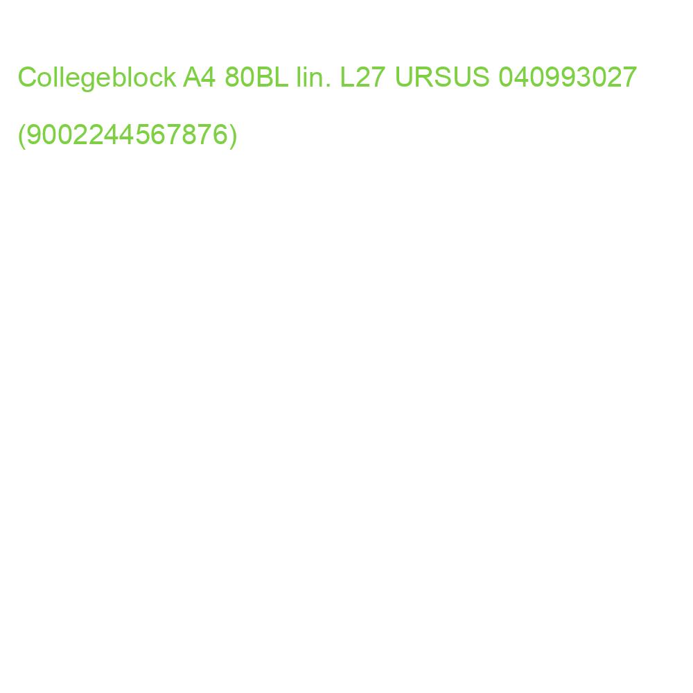 Collegeblock LIN27 A4, 80 Blatt 60 g qm 9mm liniert mit Randlinien URSUS 040993027 (9002244567876)