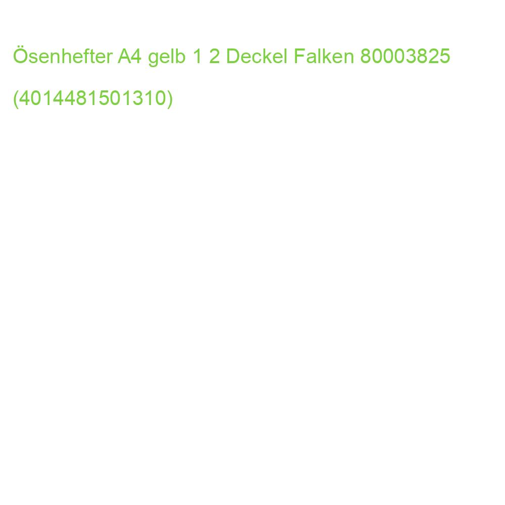 Ösenhefter A4 1 2 Vorderdeckel kfm. Heftung gelb Manilakarton 250 g qm Falken 80003825 (4014481501310)