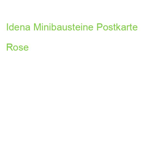 Idena Minibausteine Postkarte Rose