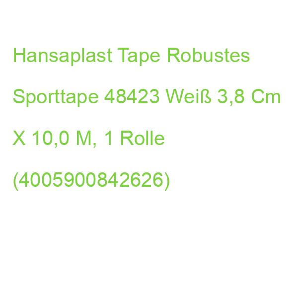 Hansaplast Tape Robustes Sporttape 48423 Weiß 3,8 Cm X 10,0 M, 1 Rolle (4005900842626)