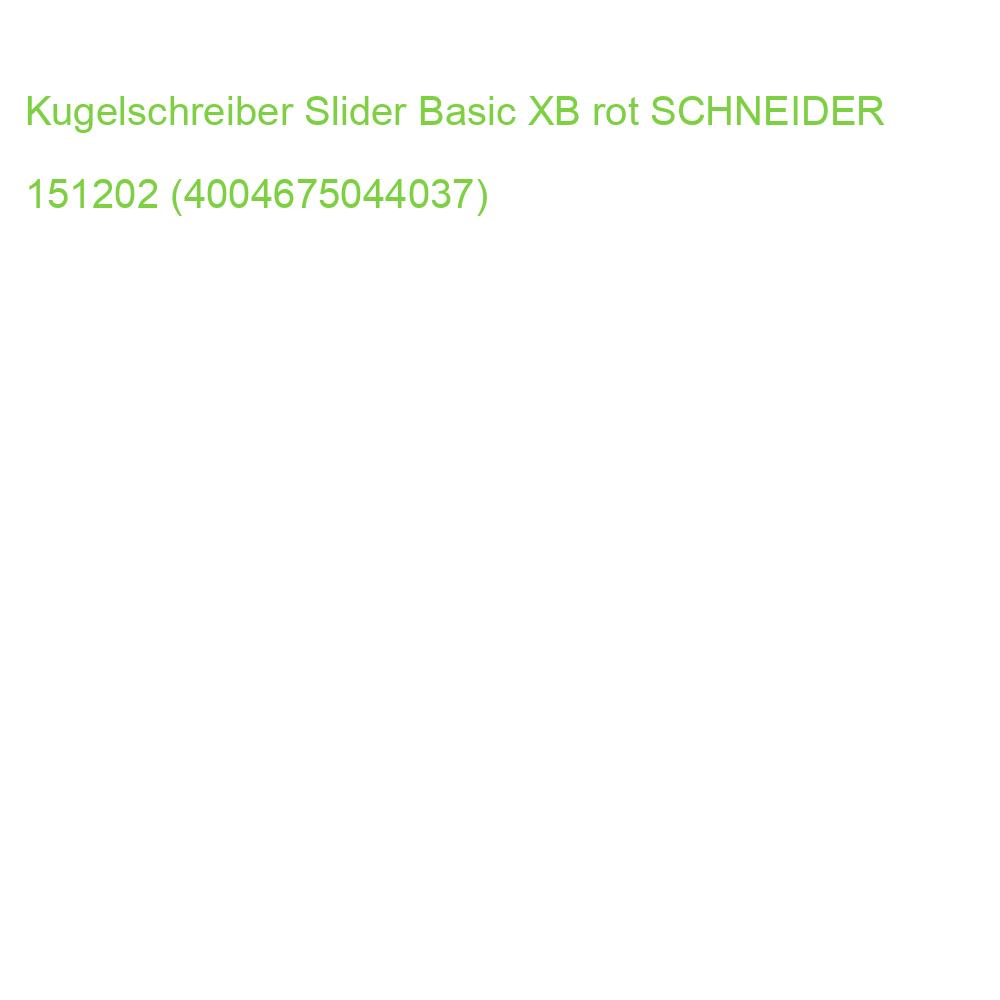 Kugelschreiber Slider Basic XB rot SCHNEIDER 151202 (4004675044037)