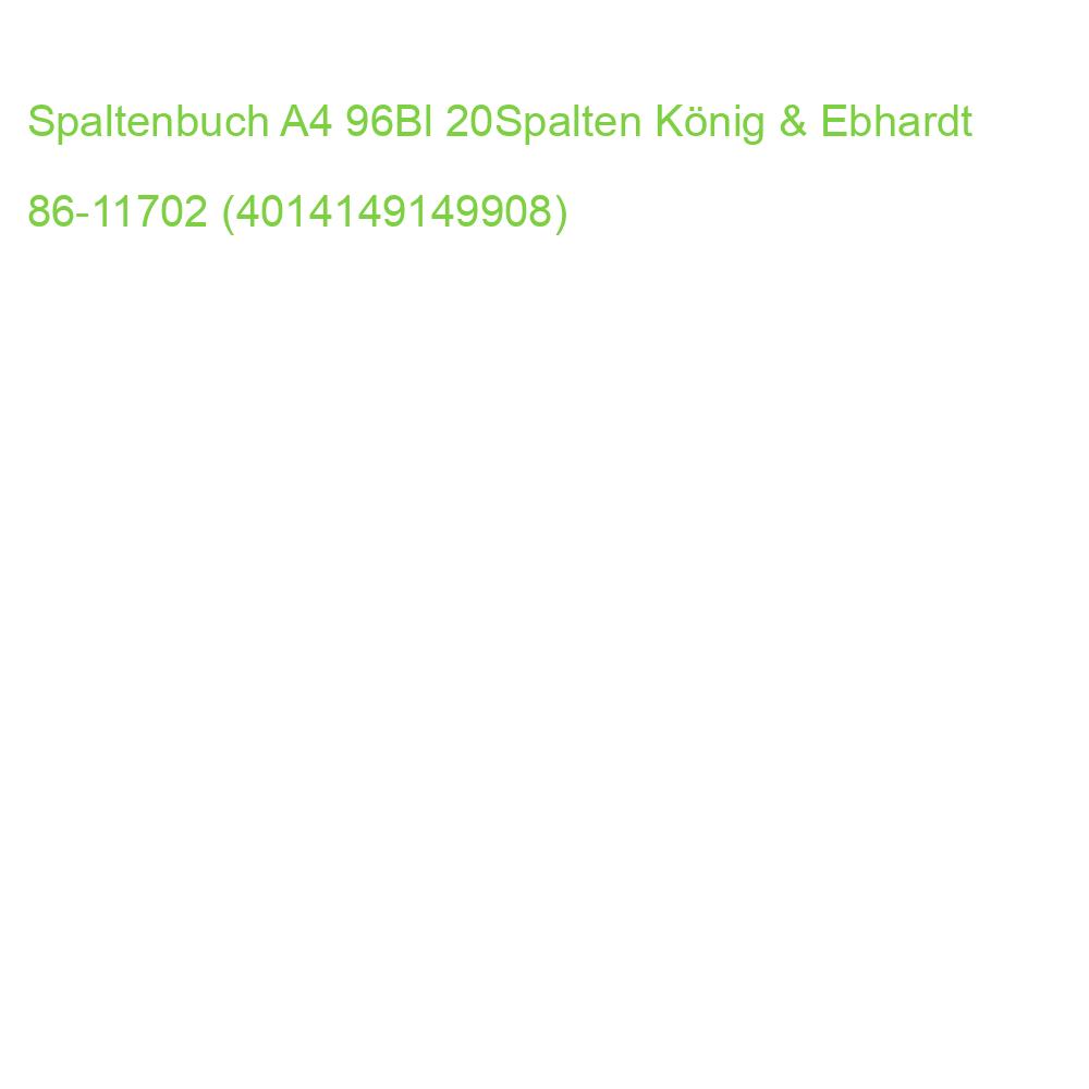 Spaltenbuch Kopfleisten-Ausführung Überformat (27,7x25,5 cm) 20 Spalten 96 Blatt 32 Zeilen grau König & Ebhardt 86-11702