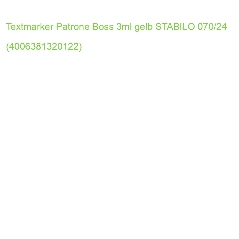 Tinte zum Nachfüllen BOSS ORIGINAL Refill gelb STABILO 070/24 (4006381320122)