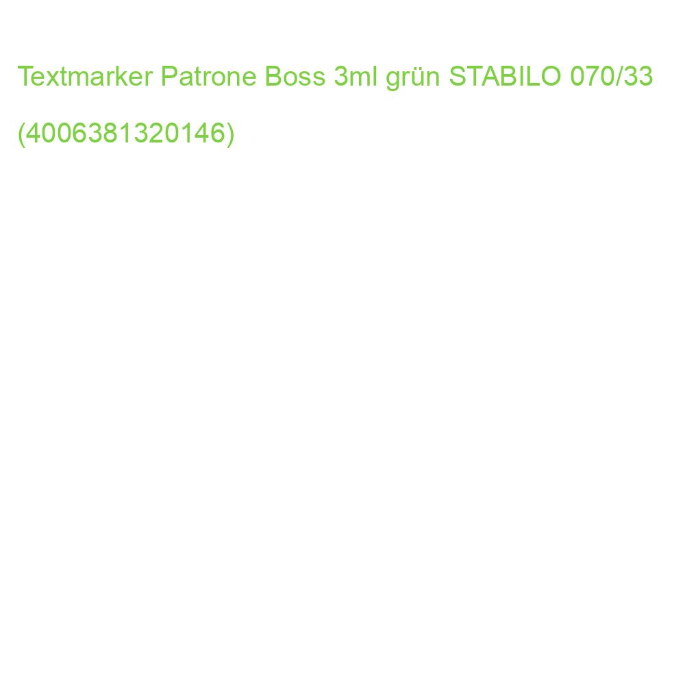 Tinte zum Nachfüllen BOSS ORIGINAL Refill grün STABILO 070/33 (4006381320146)