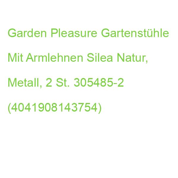 Garden Pleasure Gartenstühle Mit Armlehnen Silea Natur, Metall, 2 St. 305485-2 (4041908143754)