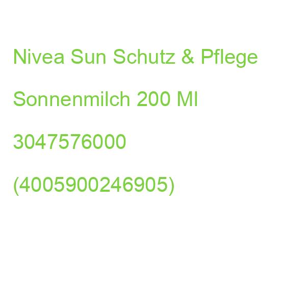 Nivea Sun Schutz & Pflege Sonnenmilch 200 Ml 3047576000 (4005900246905)