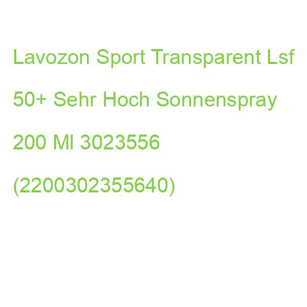 Lavozon Sport Transparent Lsf 50+ Sehr Hoch Sonnenspray 200 Ml 3023556 (2200302355640)