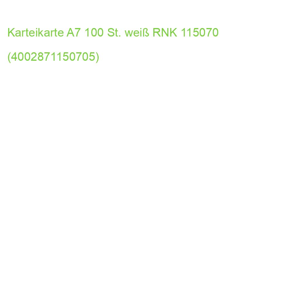 Karteikarten DIN A7, liniert weiß 100 Karten RNK 115070 (4002871150705)