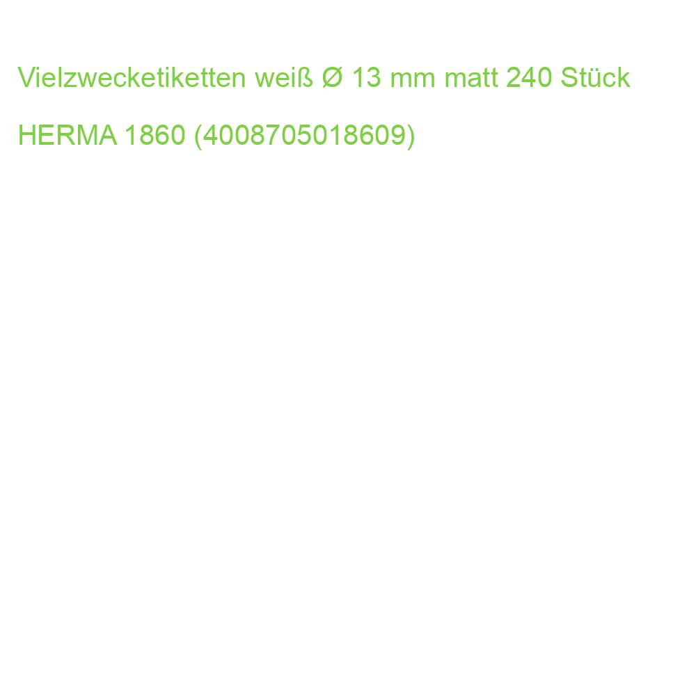 Vielzwecketiketten weiß  13 mm matt 240 Stück HERMA 1860 (4008705018609)