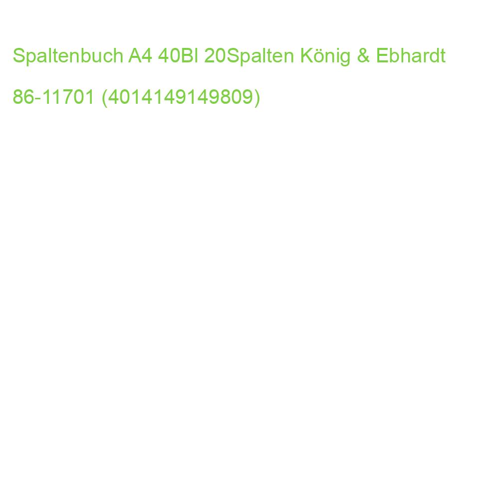 Spaltenbuch Kopfleisten-Ausführung 277x257 mm 20 Spalten König & Ebhardt 86-11701 (4014149149809)