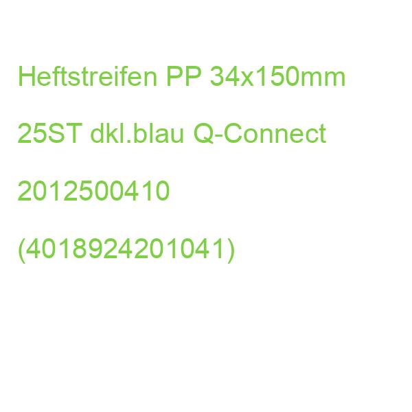 Heftstreifen Kunststoff kurz Deckleiste aus Kunststoff blau 25 Stück Q-CONNECT 2012500410 (4018924201041)