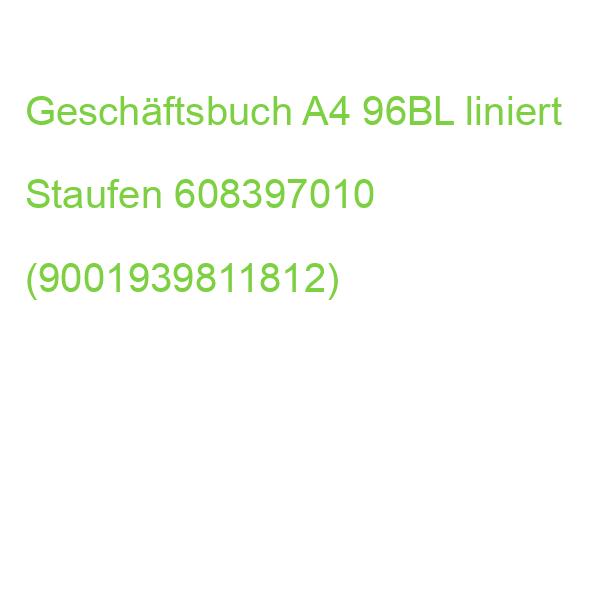 Geschäftsbuch A4, 96 Blatt 70g qm 9 mm liniert STAUFEN STYLE 608397010 (9001939811812)