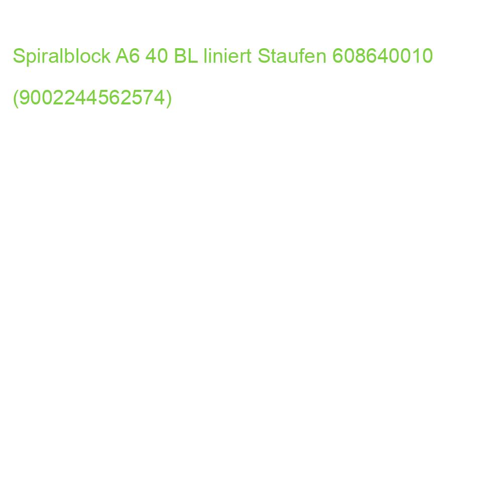 Spiralblock A6, 40 Blatt 70 g qm liniert STAUFEN STYLE 608640010 (9002244562574)