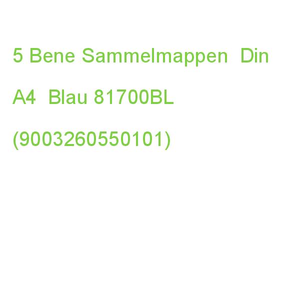 5 Bene Sammelmappen Din A4 Blau 81700BL (9003260550101)