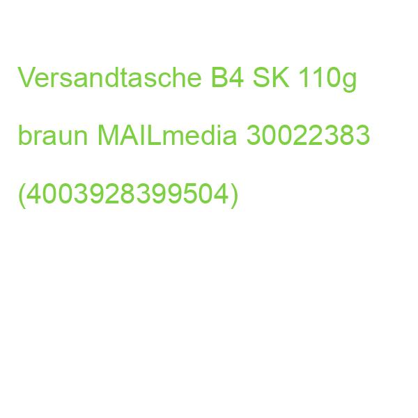 Versandtaschen Recycling B4, ohne Fenster selbstklebend 110 g qm braun 50 Stück MAILMEDIA 30022383 (4003928399504)