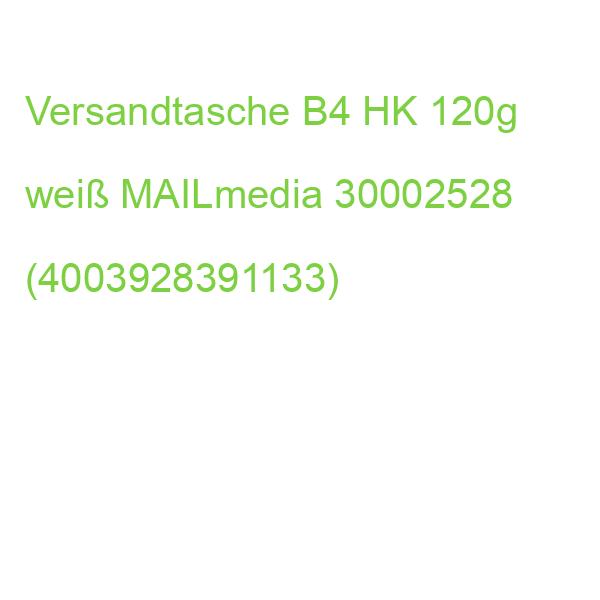 Papprückwandtaschen B4, ohne Fenster 120 g qm weiß 125 Stück MAILMEDIA 30002528 (4003928391133)