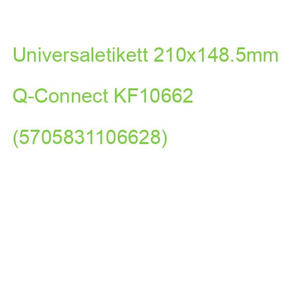 Inkjet+Laser+Kopier-Etiketten 210,0x148,5 mm weiß 200 Stück 100 Q-CONNECT KF10662 (5705831106628)