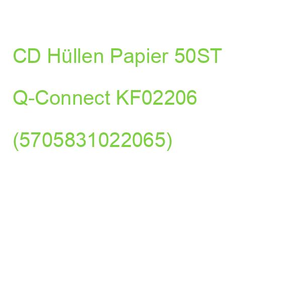CD-Papierhüllen weiß Q-CONNECT KF02206 (5705831022065)