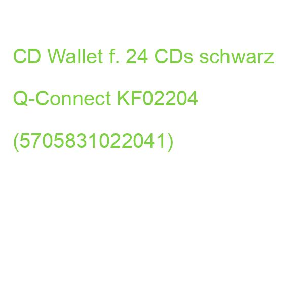 CD-Wallet für 24 CDs DVDs Q-CONNECT KF02204 (5705831022041)