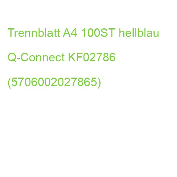 Trennblätter durchgefärbt A4 Überbreite hellblau 100 Stück Q-CONNECT KF02786 (5706002027865)