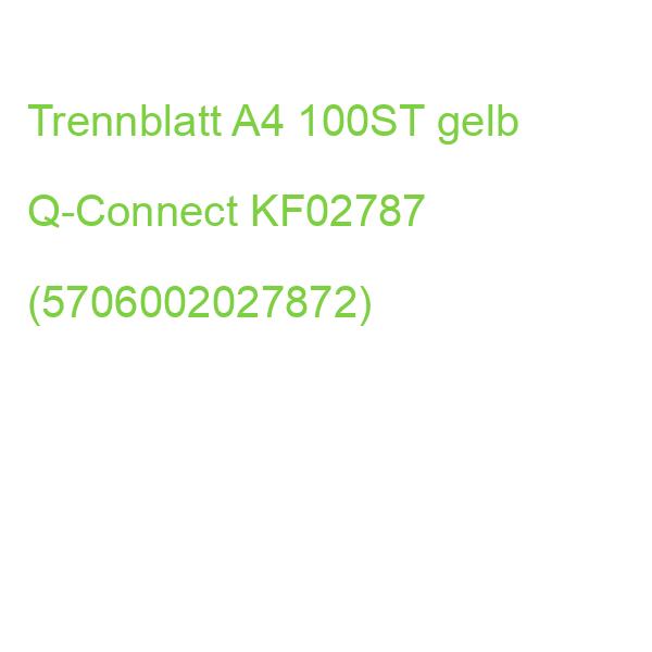 Trennblätter durchgefärbt A4 Überbreite gelb 100 Stück Q-CONNECT KF02787 (5706002027872)