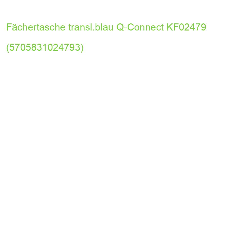 Fächermappe 13 Taschen 250 Blatt PP transluzent blau Q-CONNECT KF02479 (5705831024793)