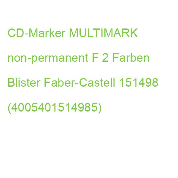 CD-Marker MULTIMARK non-permanent F 2 Farben Blister FABER CASTELL 151498 (4005401514985)