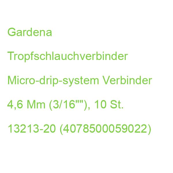 Gardena Tropfschlauchverbinder Micro-drip-system, 10 St. 13213-20 (4078500059022)
