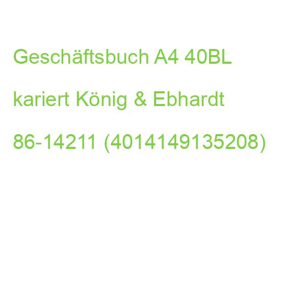 Geschäftsbuch A4, kariert 40 Blatt König & Ebhardt 86-14211 (4014149135208)
