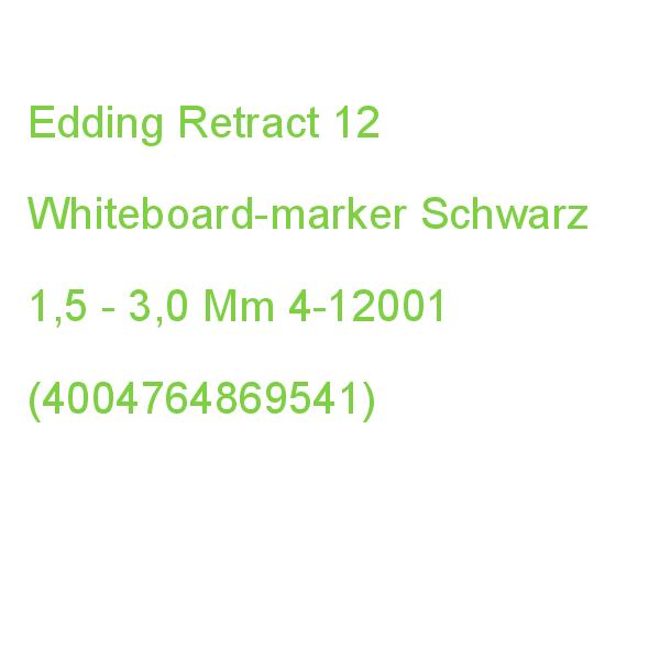 Edding Retract 12 Whiteboard-marker Schwarz 1,5 - 3,0 Mm, 1 St. 4-12001 (4004764869541)