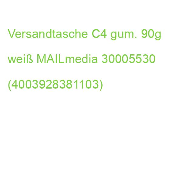 Versandtaschen C4 ohne Fenster gummiert 90 g qm weiß 250 Stück MAILMEDIA 30005530 (4003928381103)