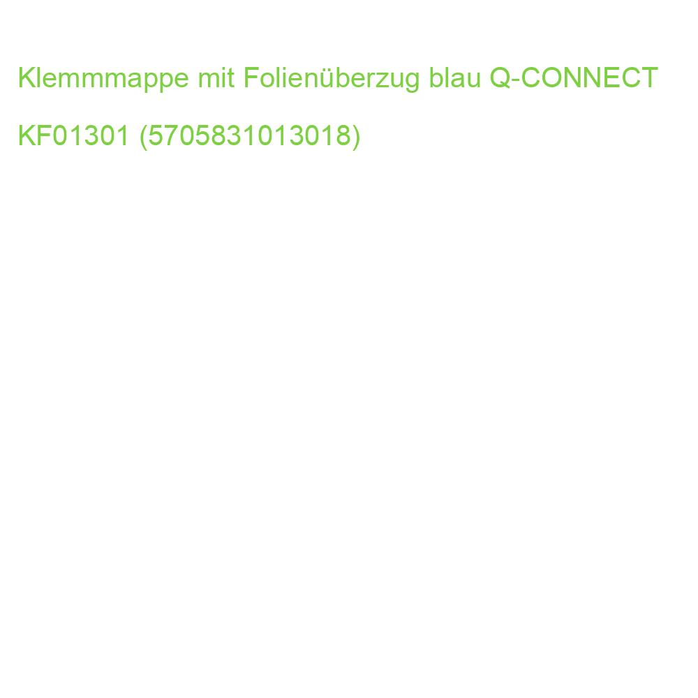 Klemmmappe mit Folienüberzug blau Q-CONNECT KF01301 (5705831013018)