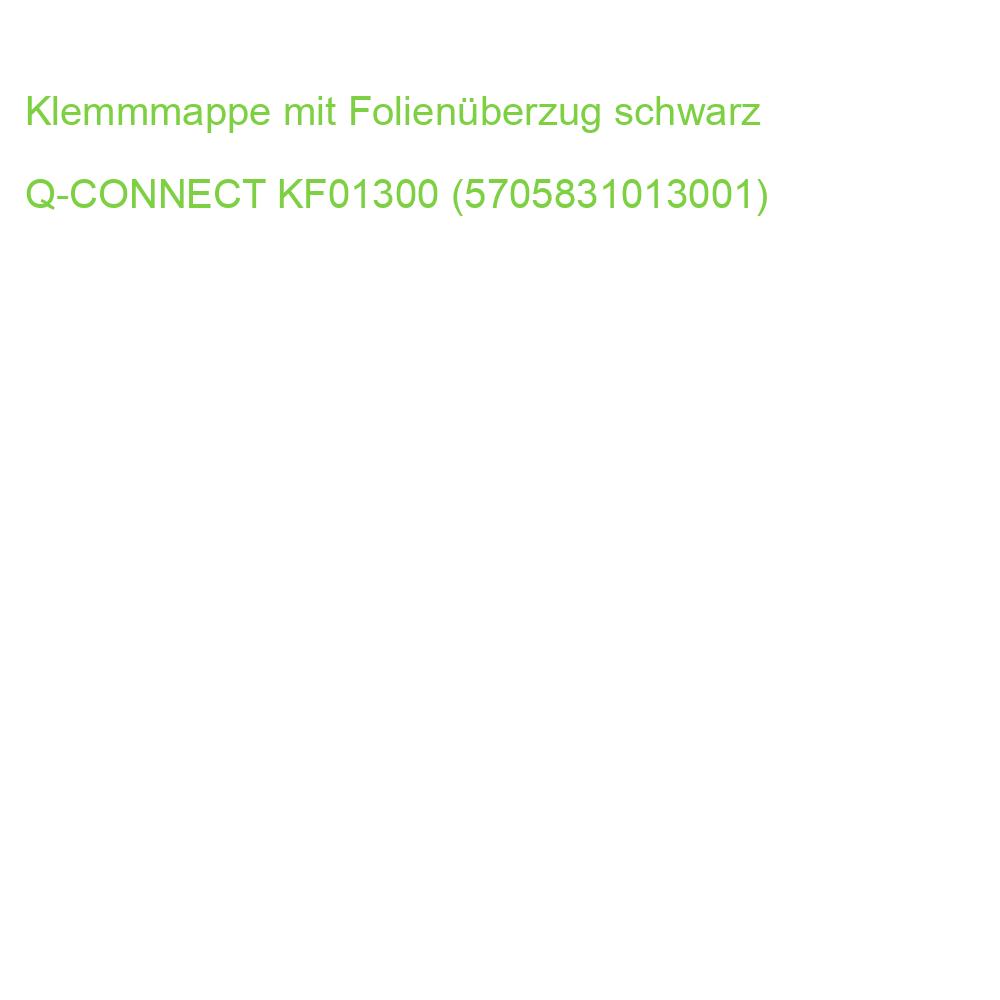 Klemmmappe mit Folienüberzug schwarz Q-CONNECT KF01300 (5705831013001)
