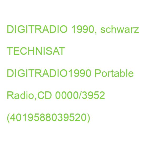 DIGITRADIO 1990, schwarz TECHNISAT DIGITRADIO1990 Portable Radio,CD 0000/3952 (4019588039520)
