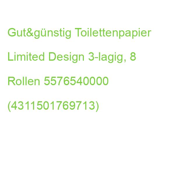 Gut&günstig Toilettenpapier Limited Design 3-lagig, 8 Rollen 5576540000 (4311501769713)