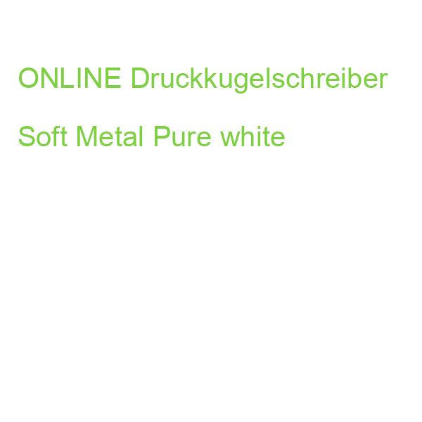 ONLINE Druckkugelschreiber Soft Metal Pure white