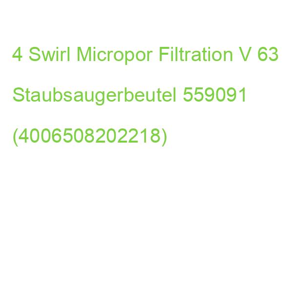 4 Swirl Micropor Filtration V 63 Staubsaugerbeutel 559091 (4006508202218)