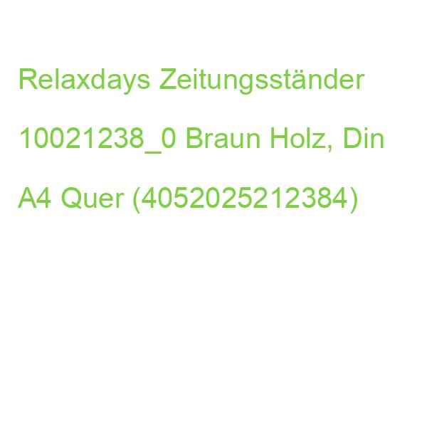 Relaxdays Zeitungsständer 10021238_0 Braun Holz, Din A4 Quer (4052025212384)
